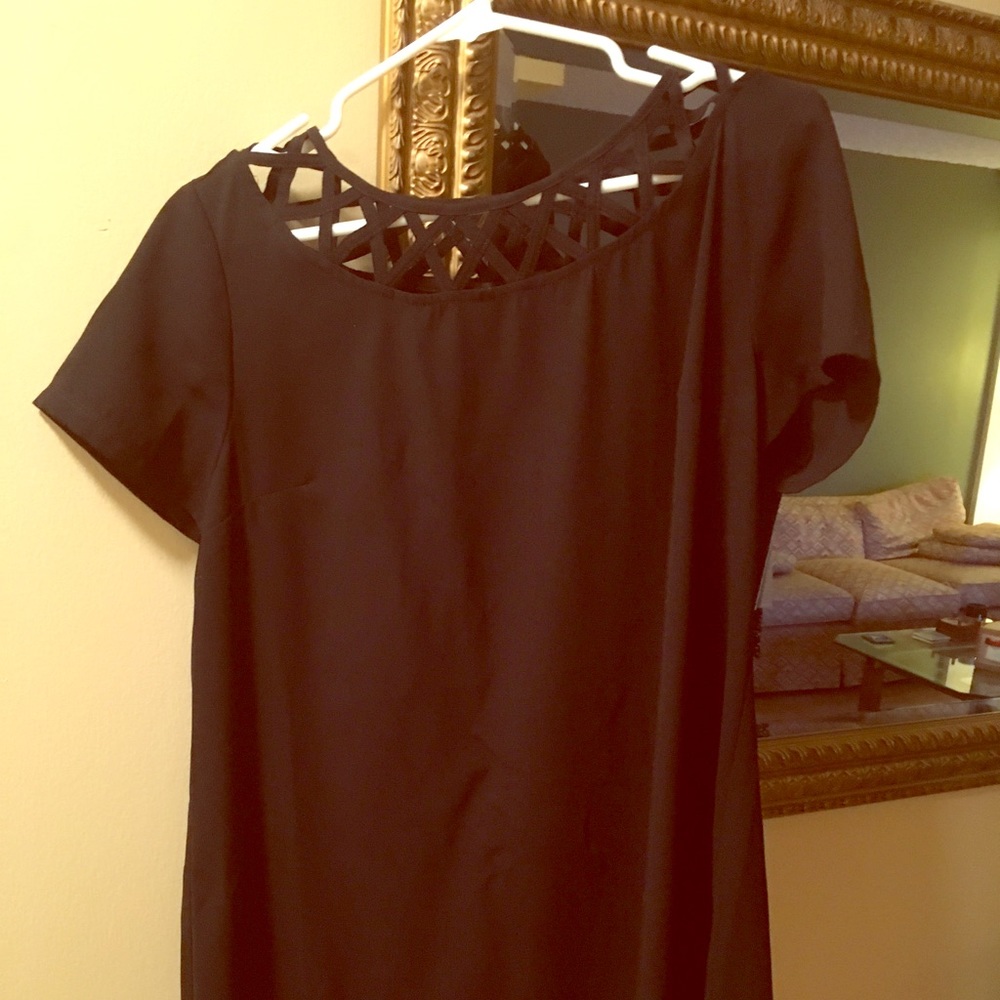 Cute black dress with cut out top
